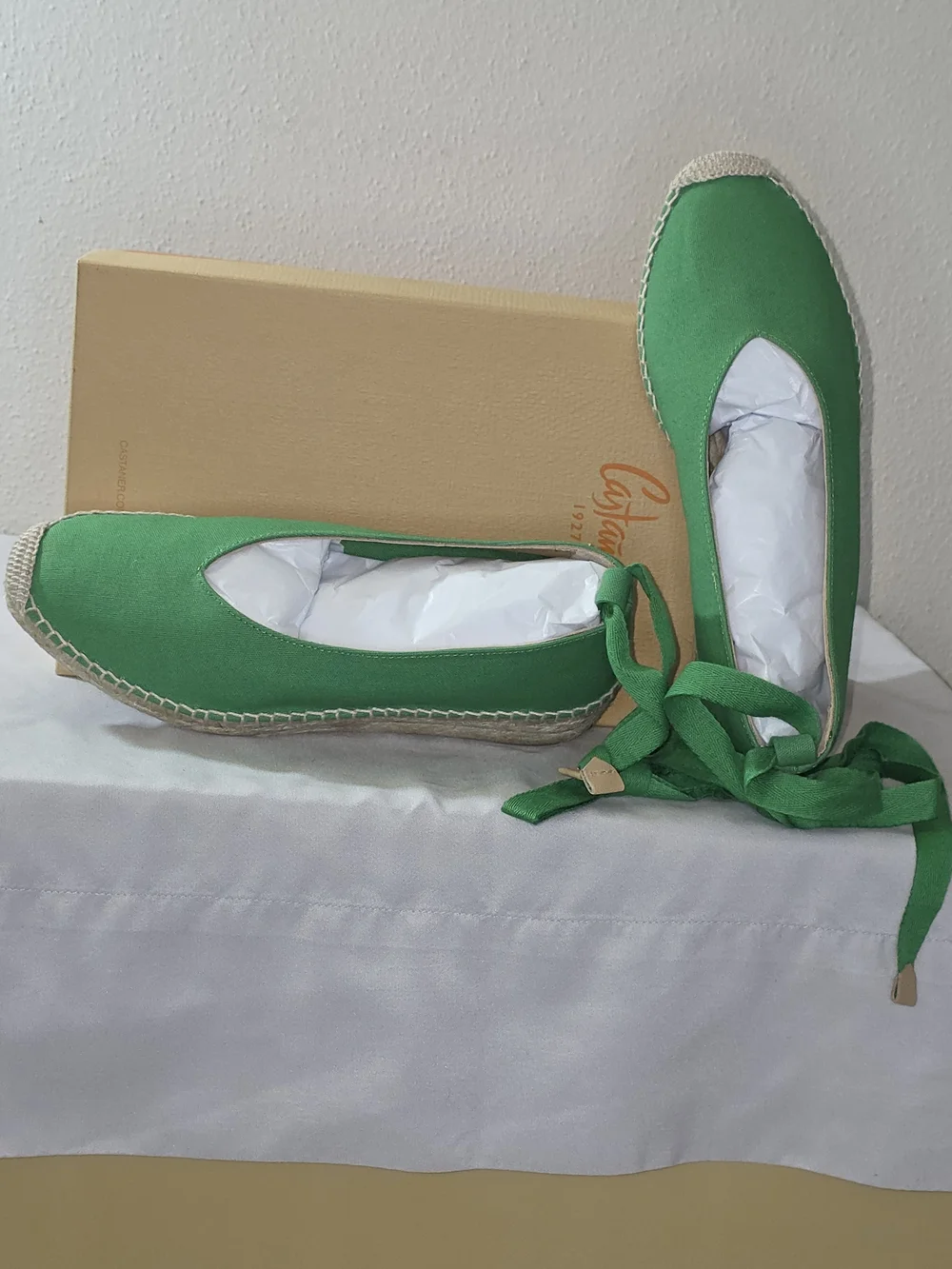 Castañer Gea/2/161 Espadrille Sandals In Verde Size 38 (7.5 US)